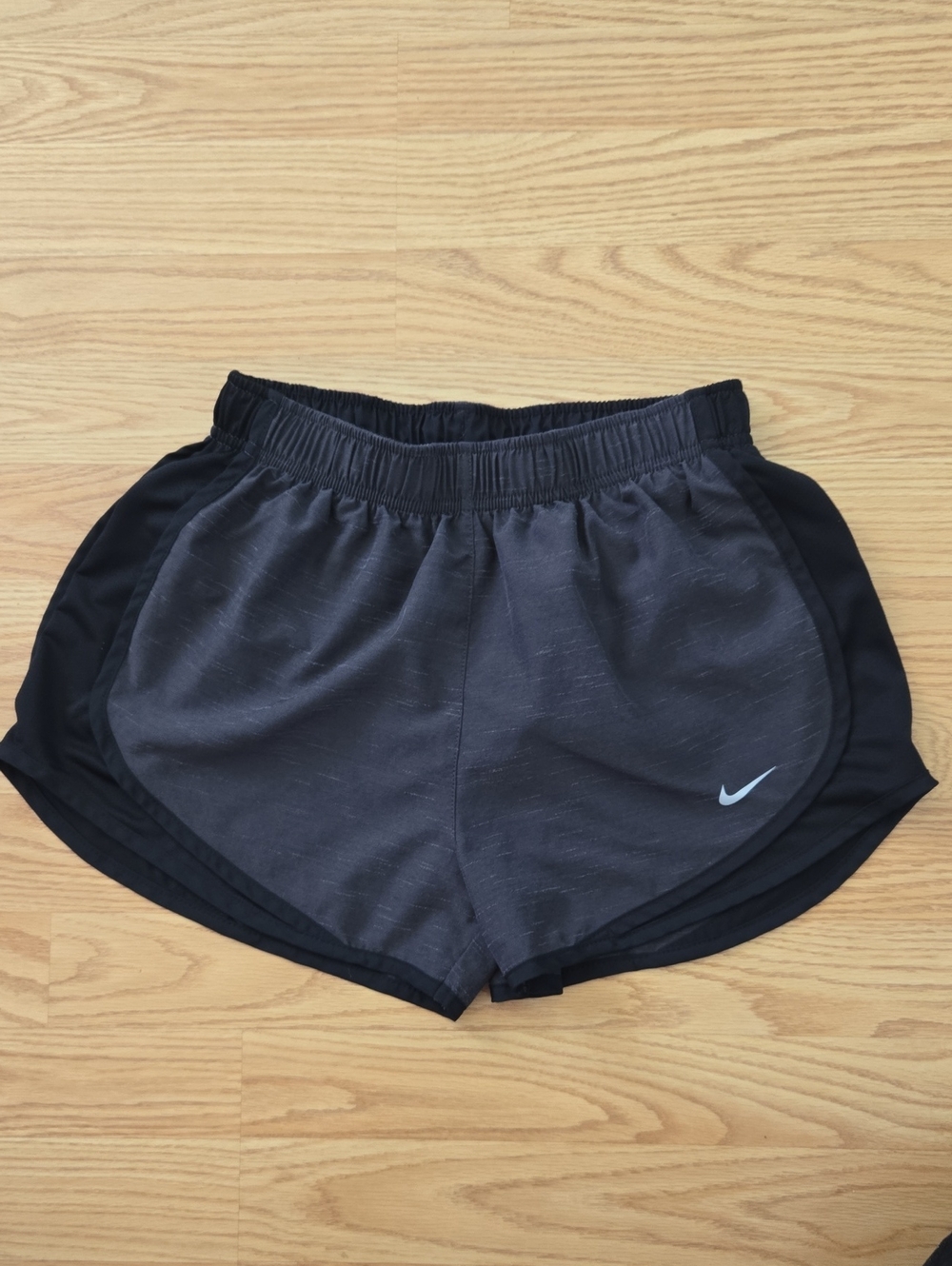 Nike Women's Black & Charcoal Athletic Shorts - Picture 2 of 7